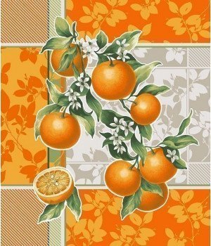 Полотенце вафельное Апельсиновый сад 50х60
