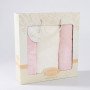 Комплект махровых полотенец с жаккардом "KARNA" DORA Светло-розовый-Кремовый 50x90*2-70х140*1