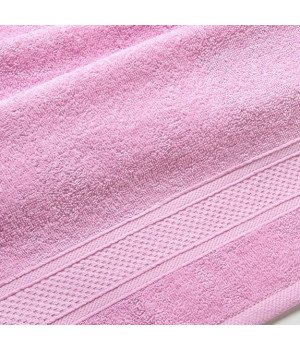 Полотенце махровое "УзТекс" Светло-розовое 40х70